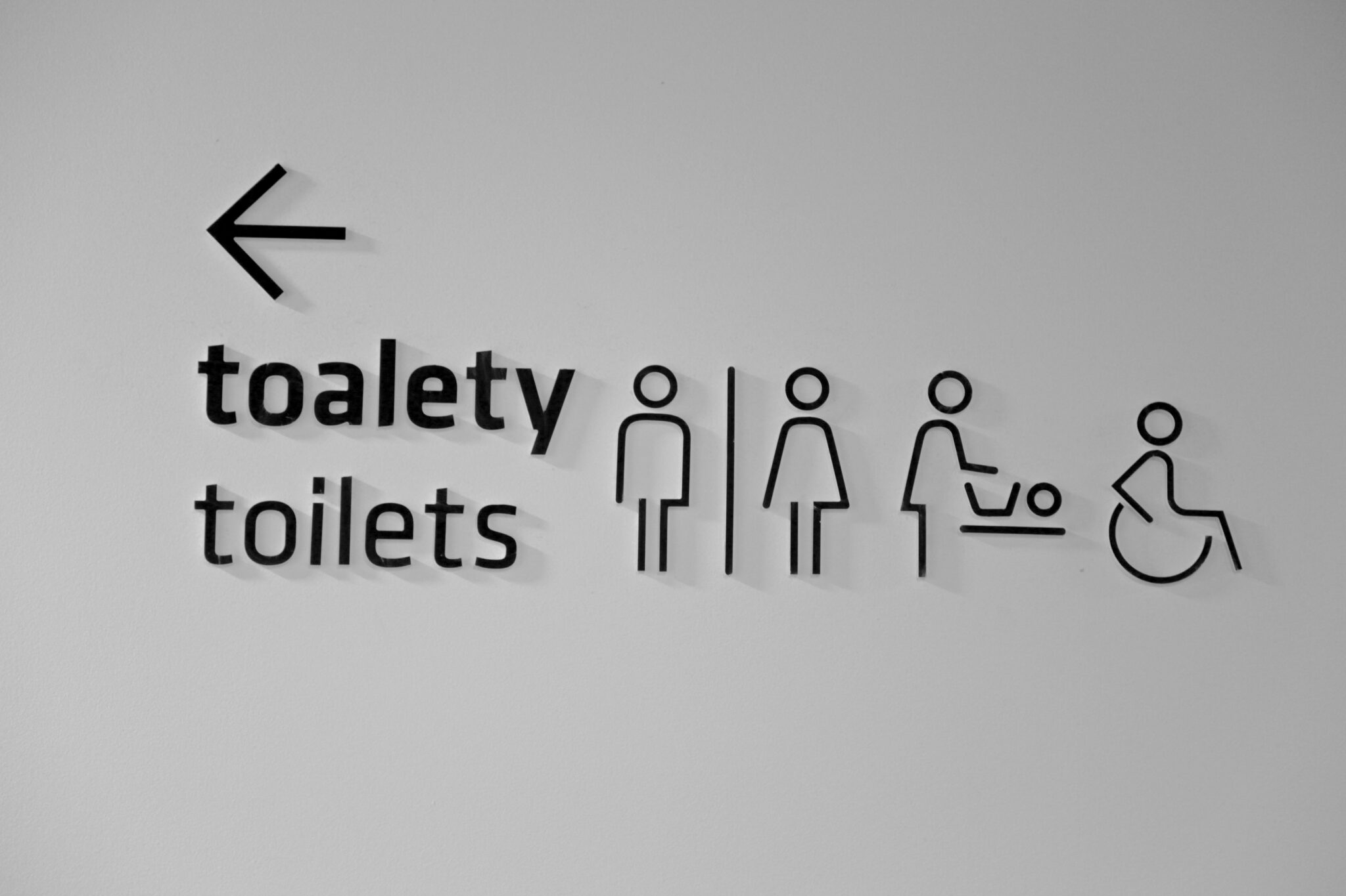 public toilets sign icon restroom symbol wc arrow